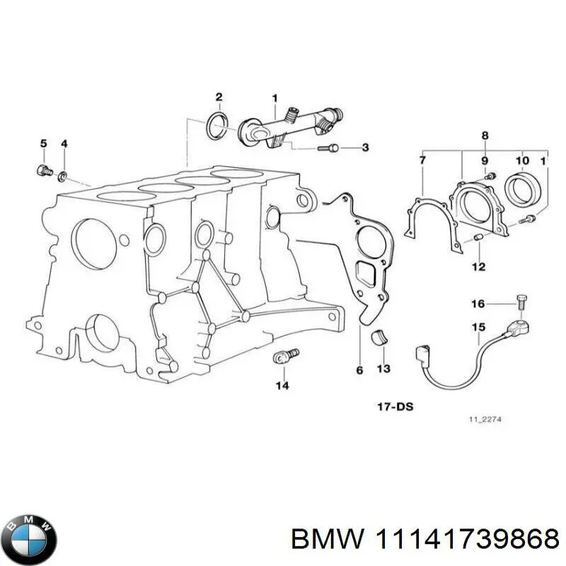 Прокладка передньої кришки двигуна BMW 11141739868 ціна, від 5.19 USD
