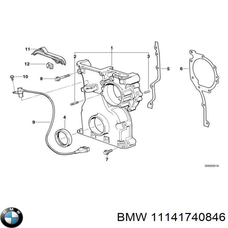 Прокладка передньої кришки двигуна, ліва BMW 11141740846 ціна, від 3.62 USD