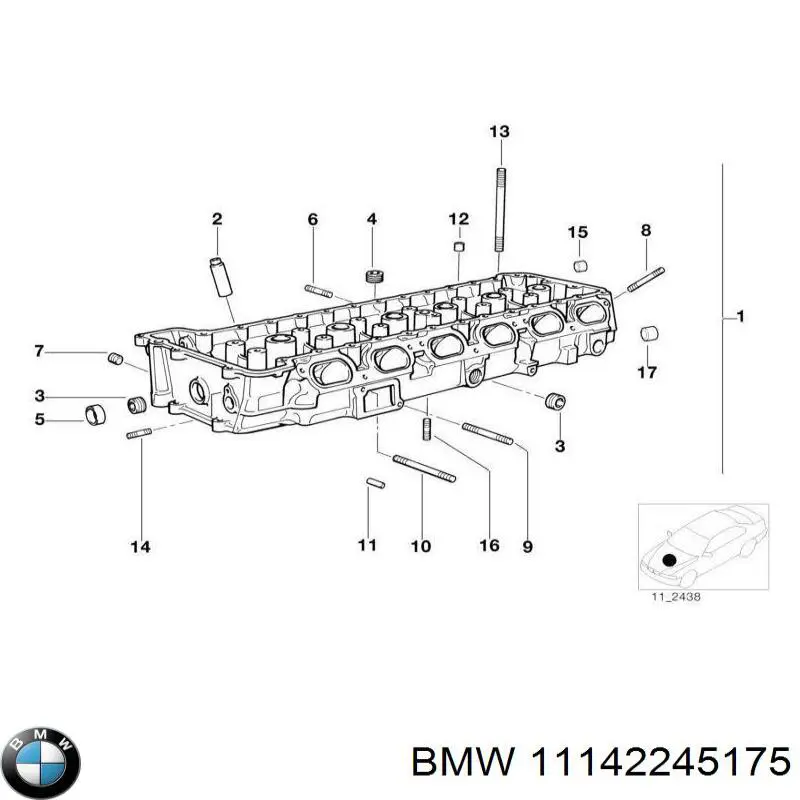 Прокладка передньої кришки двигуна 11142245175 BMW