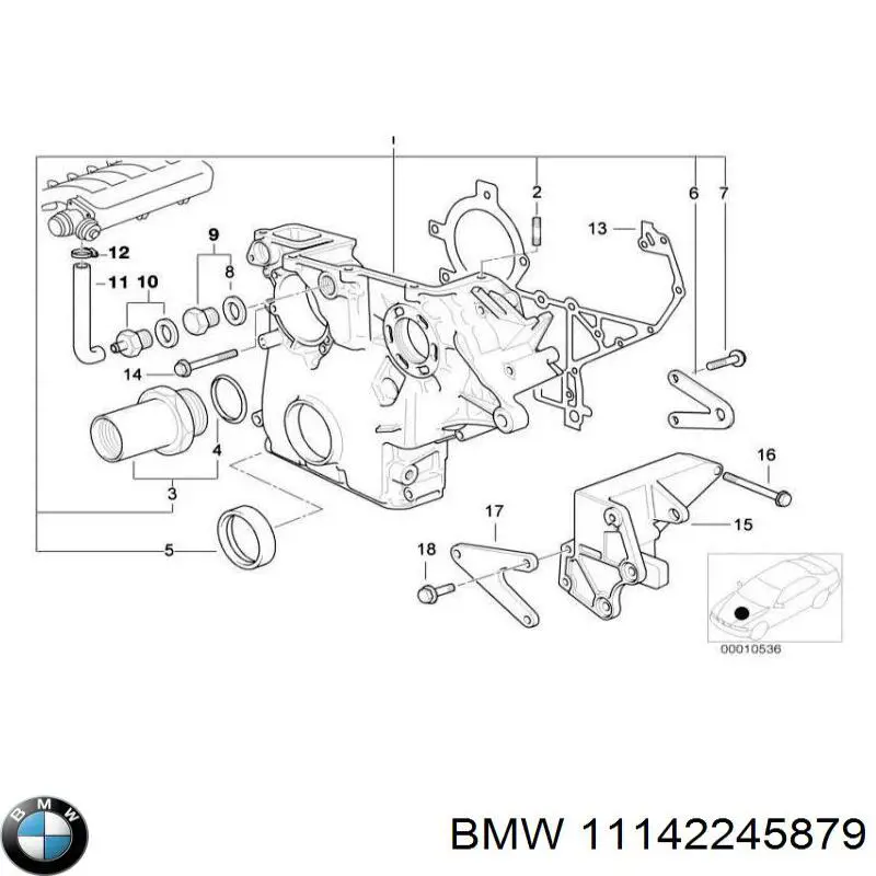 Купити 11142245879 BMW Прокладка адаптера маслянного фільтра