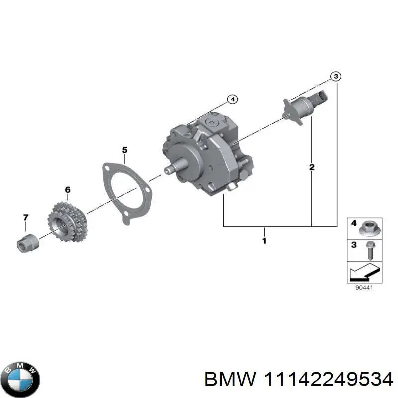 Купити 11142249534 BMW Сальник коленвала передній
