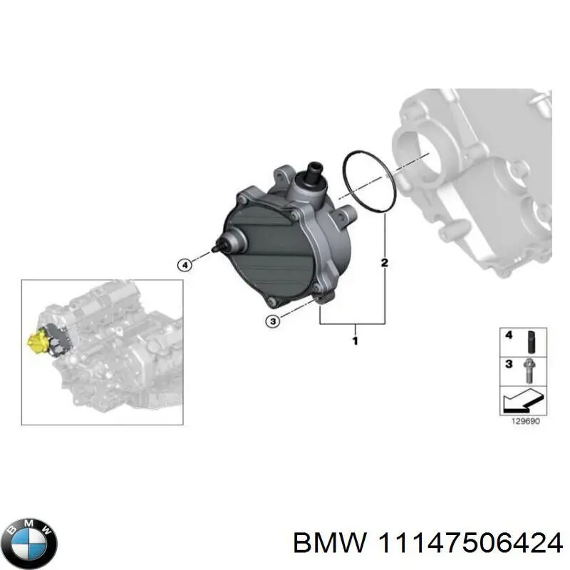 Купити 11147506424 BMW Прокладка передньої кришки двигуна, права