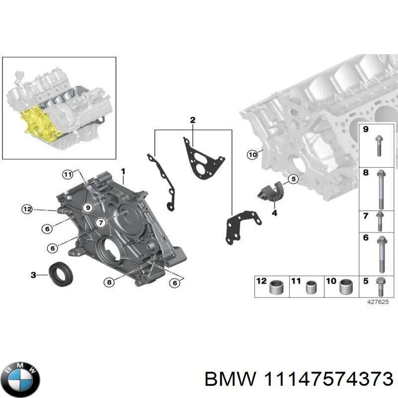 Заспокоювач ланцюга масляного насосу BMW 11147574373 ціна, від 26.61 USD