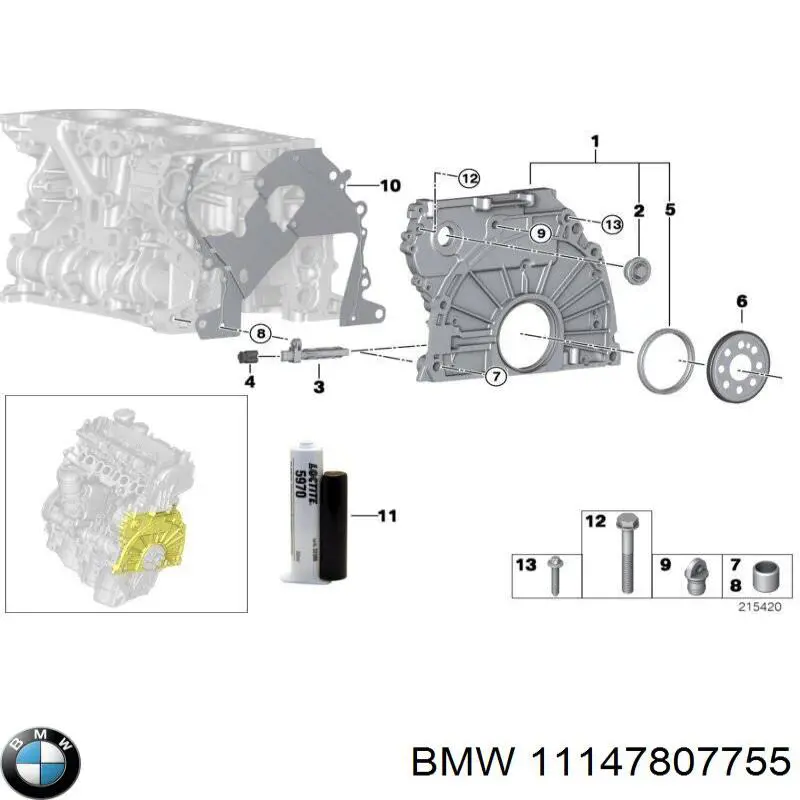  BMW 11147807755 ціна, від 38.00 USD