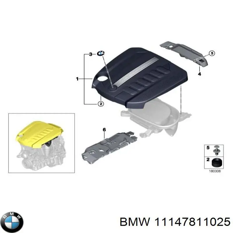 11147811025 BMW Екран двигуна