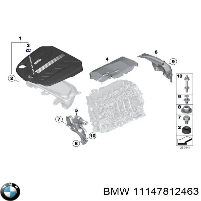 11147812463 BMW Екран двигуна