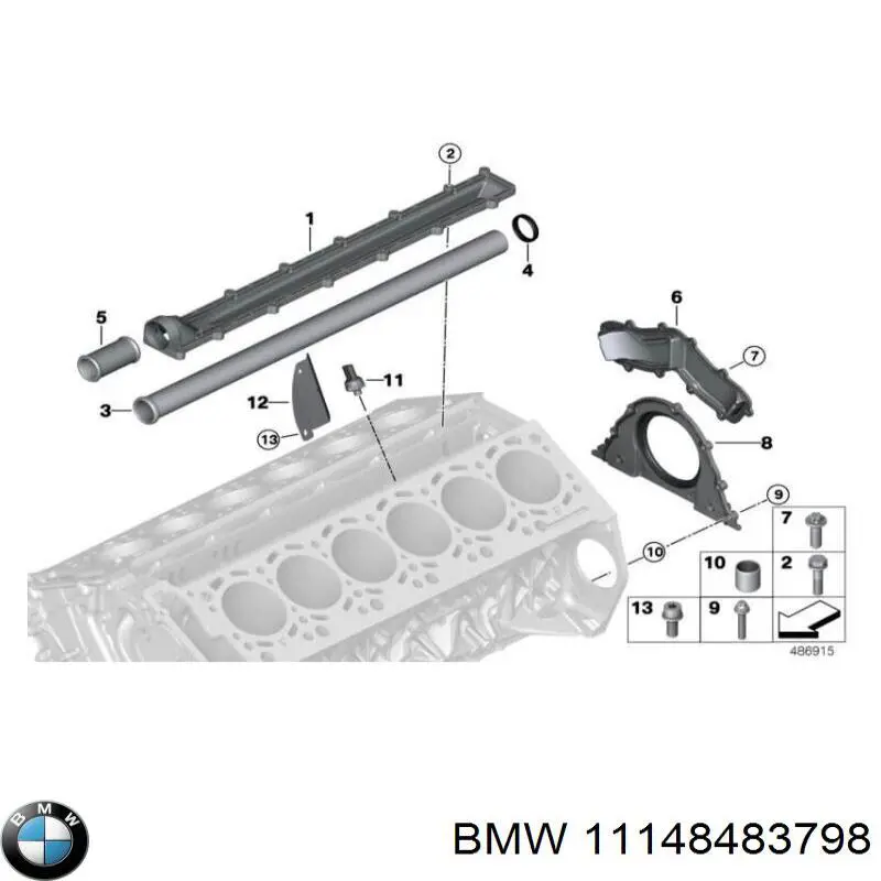 Сальник колінвала двигуна, задній BMW 11148483798 ціна, від 47.14 USD