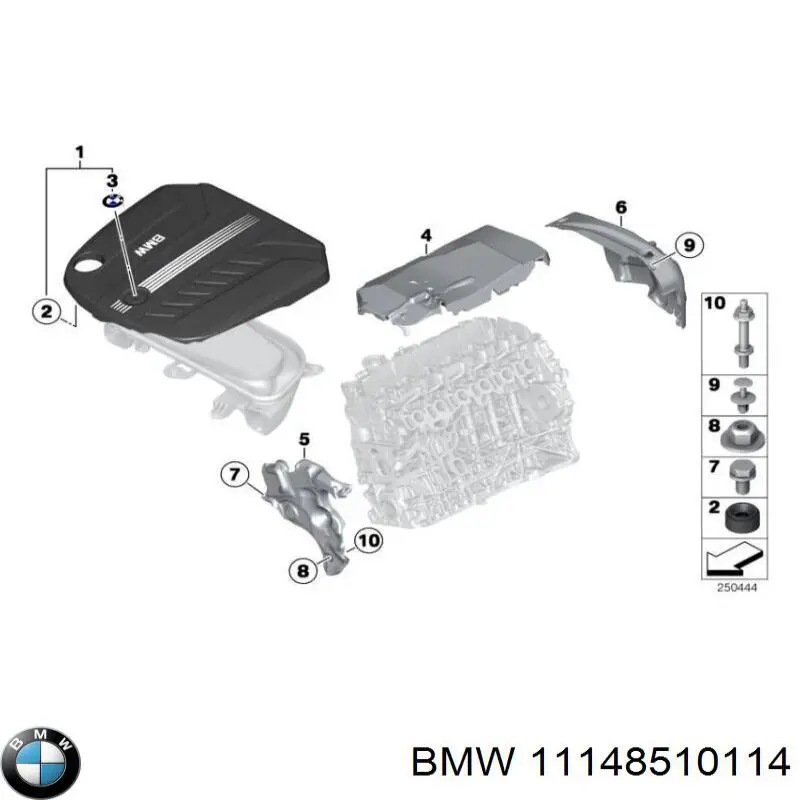 11148510114 BMW кришка двигуна декоративна