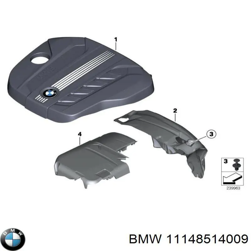 11148514009 BMW Екран двигуна