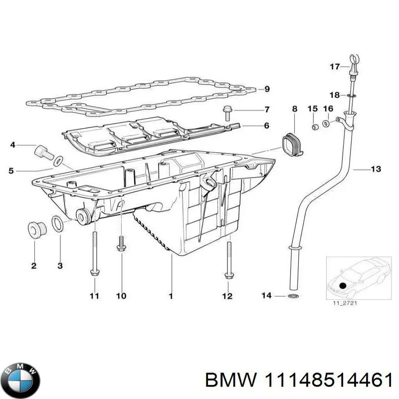Кришка двигуна декоративна BMW 11148514461 ціна, від 164.15 USD