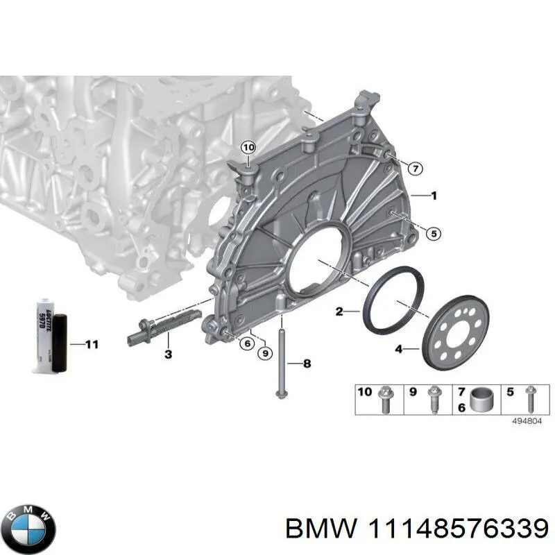 Пробка піддона двигуна 11148576339 BMW