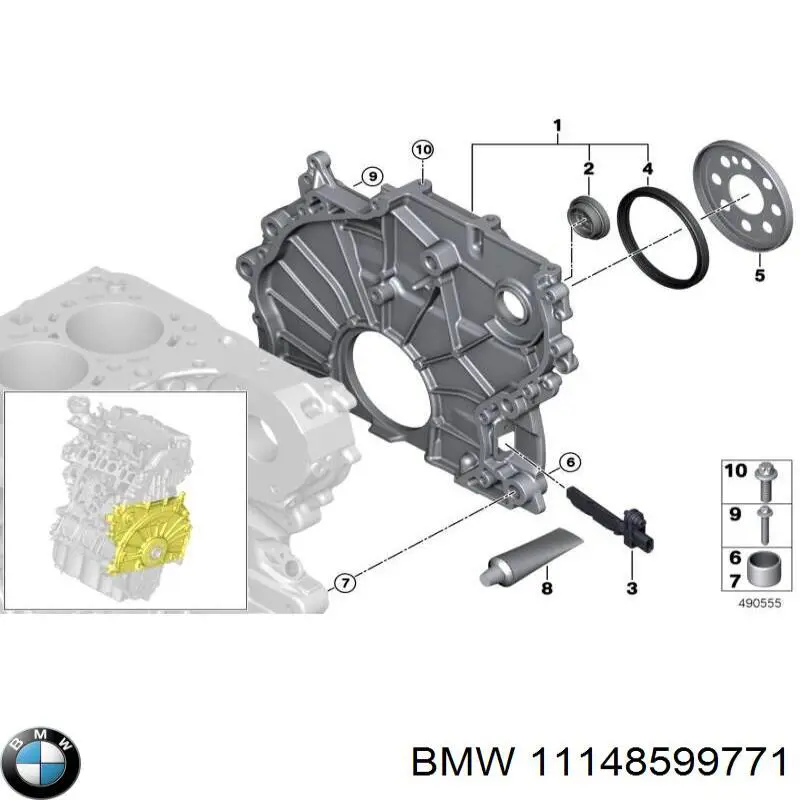 Сальник колінвала двигуна, задній BMW 11148599771 ціна, від 29.03 USD