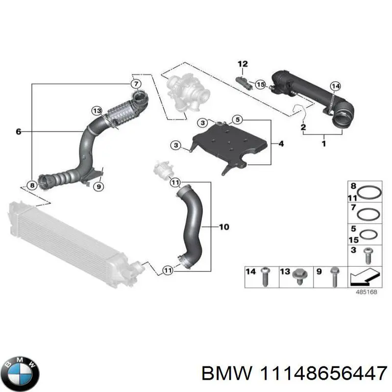 Кришка двигуна декоративна BMW 11148656447 ціна, від 56.43 USD