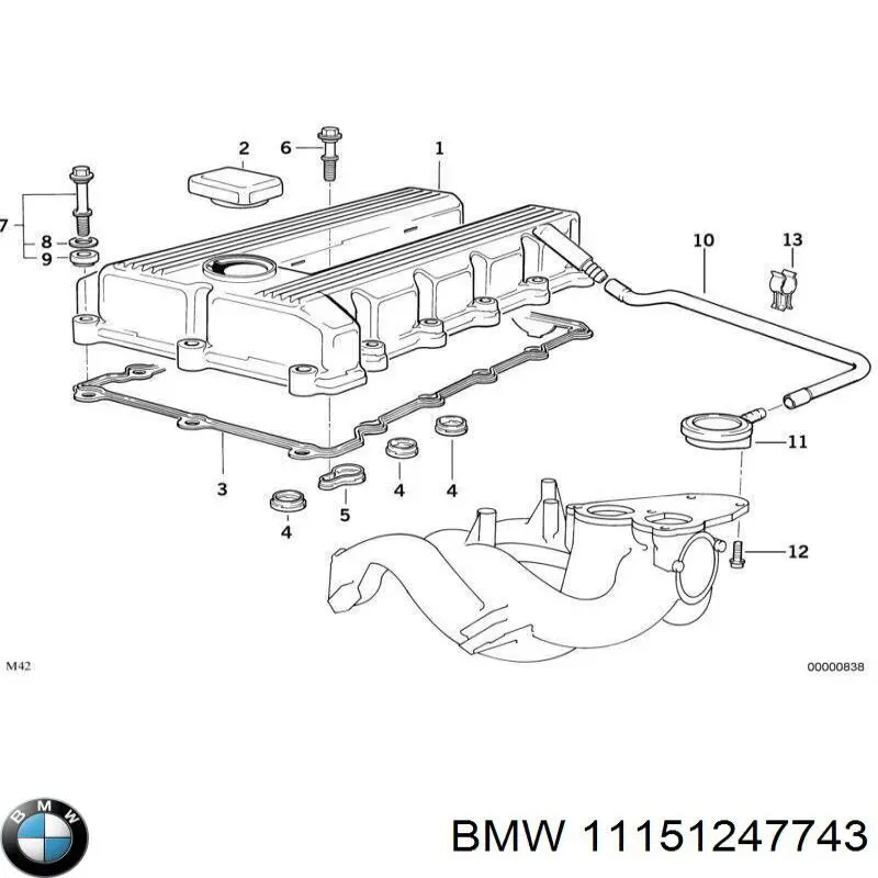 Купити 11151739547 BMW Шланг для видалення повітря