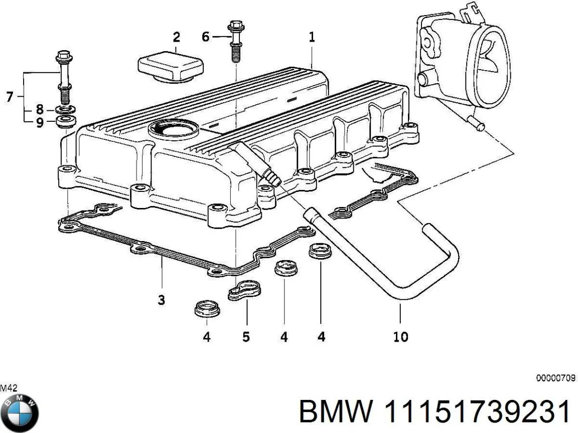 Шланг розширювального бачка, верхній BMW 11151739231 ціна, від 36.15 USD