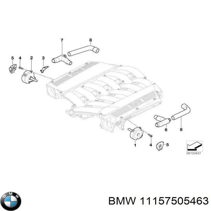 11157505463 BMW клапан egr, рециркуляції газів