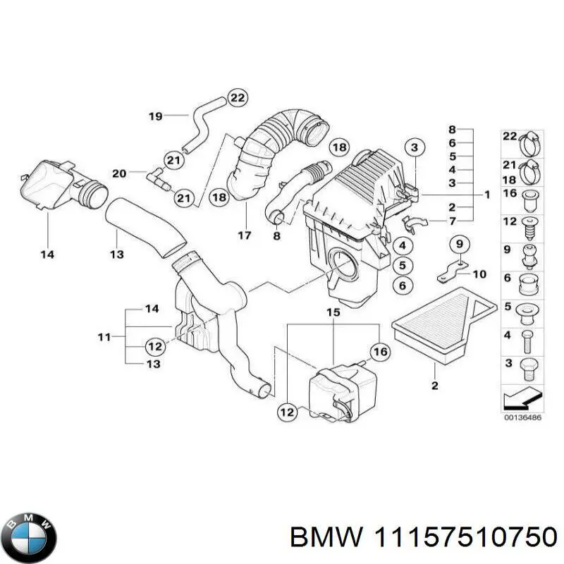  BMW 11157510750 ціна, від 52.80 USD
