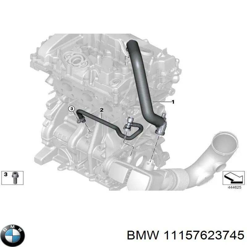 Патрубок вентиляції картера, масловіддільника на BMW 6 (G32)