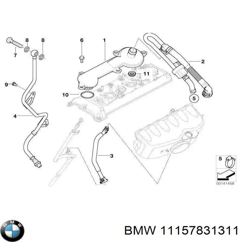 Трубка картера повітряна BMW 11157831311 ціна, від 3.02 USD