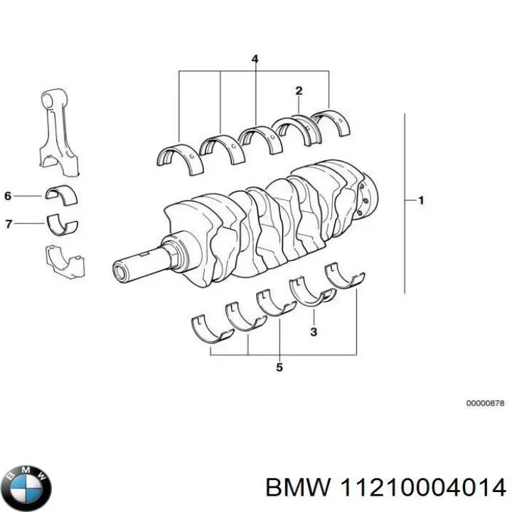 Вал колінчастий і маховик BMW 11210004014 ціна, від 23.14 USD