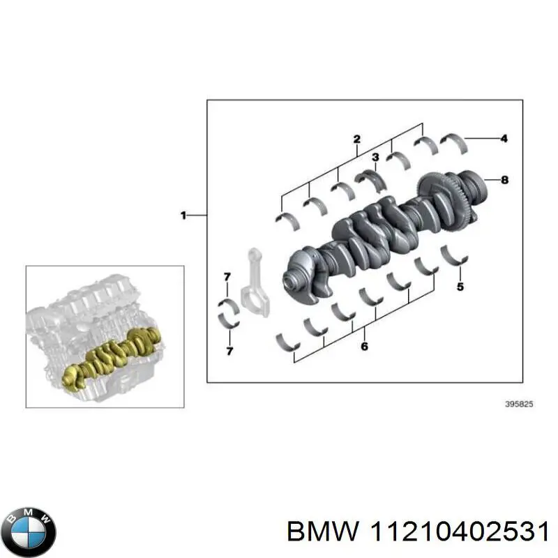 Колінвал двигуна 3M105036 AND