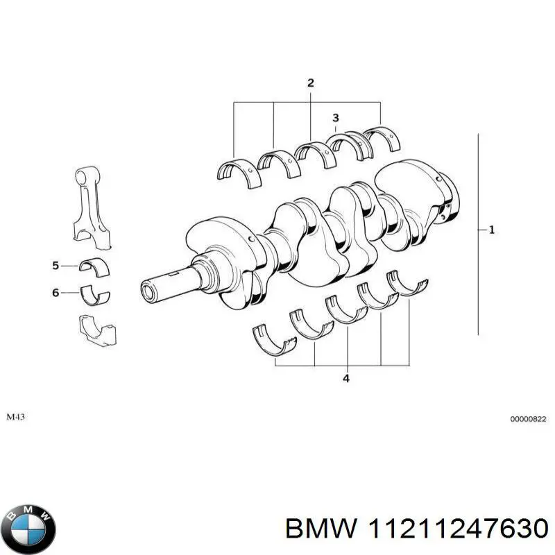 11211247630 BMW Колінвал двигуна