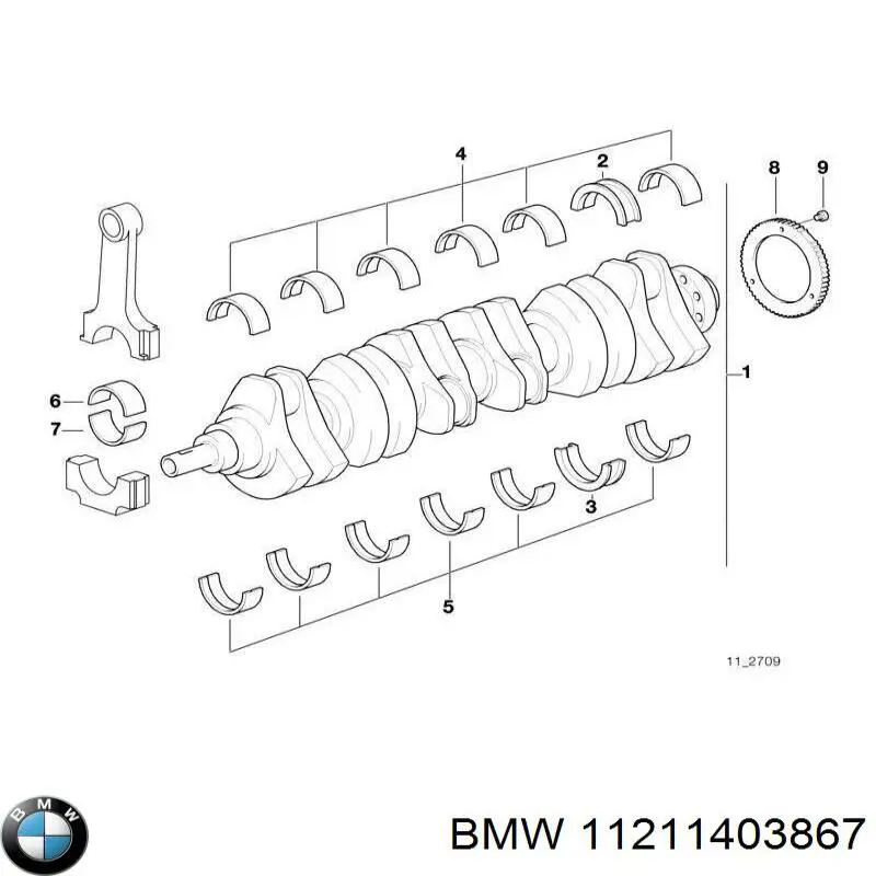 Вал колінчастий і маховик на BMW X5 (E53)