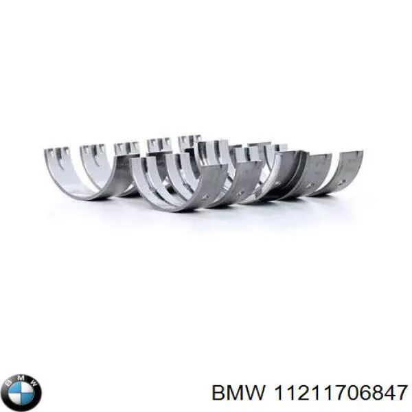 11211706847 BMW вкладиші колінвала, корінні, комплект, стандарт (std)