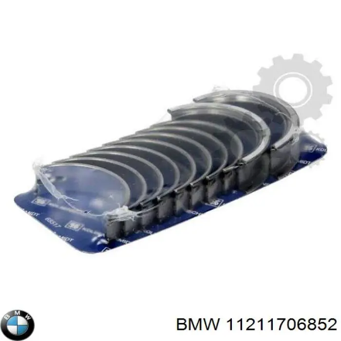 11211706852 BMW вкладиші колінвала, корінні, комплект, 1-й ремонт (+0,25)