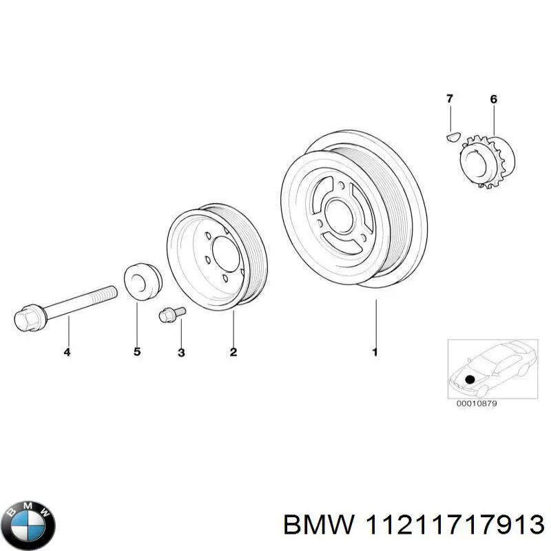 11211717913 BMW зірка-шестерня приводу коленвалу двигуна
