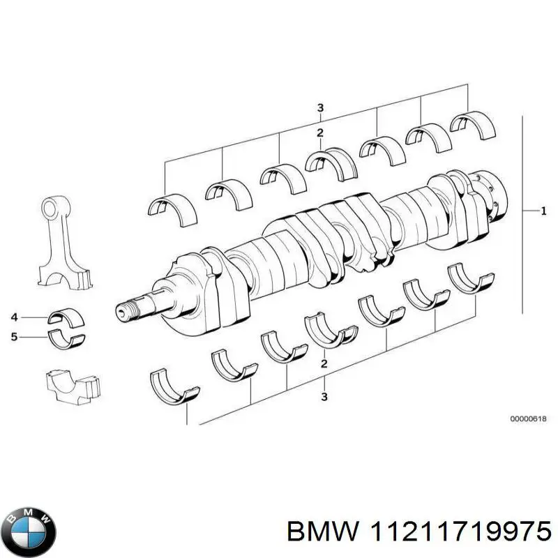 Вал колінчастий і маховик BMW 11211719975 ціна, від 2111.88 USD