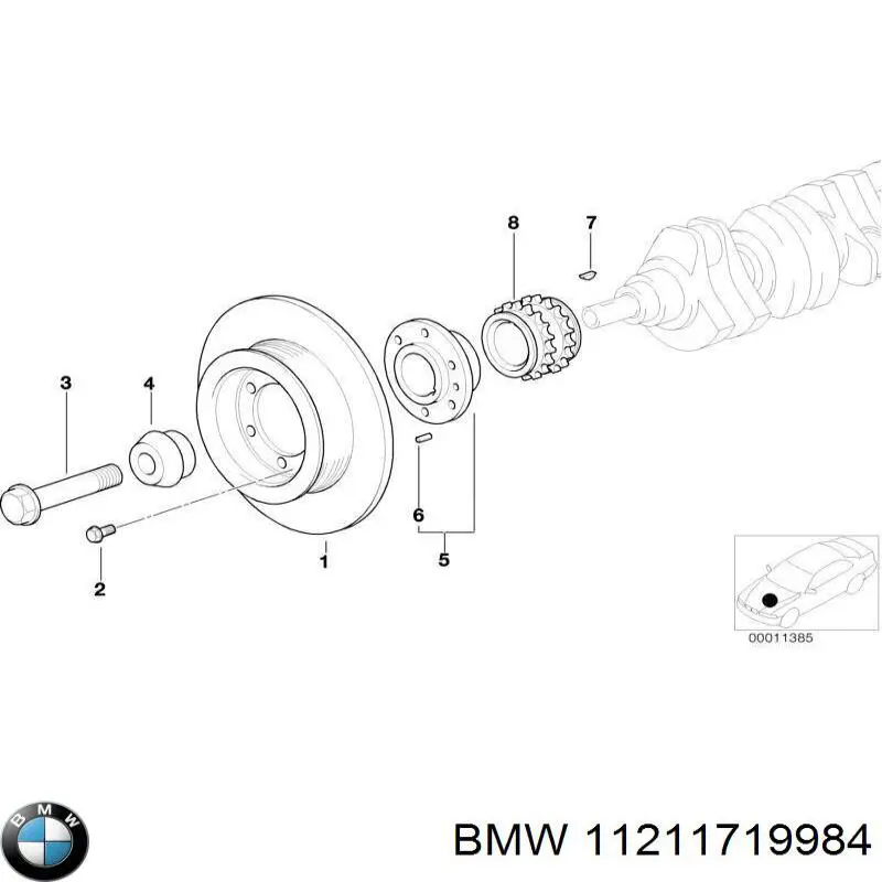 Купити 1719984 BMW Зірка колінчастого вала
