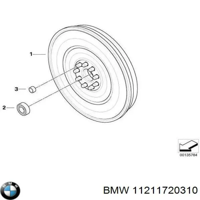 Купити 11211720310 BMW Опорний підшипник первинного валу КПП (центрирующий підшипник маховика)