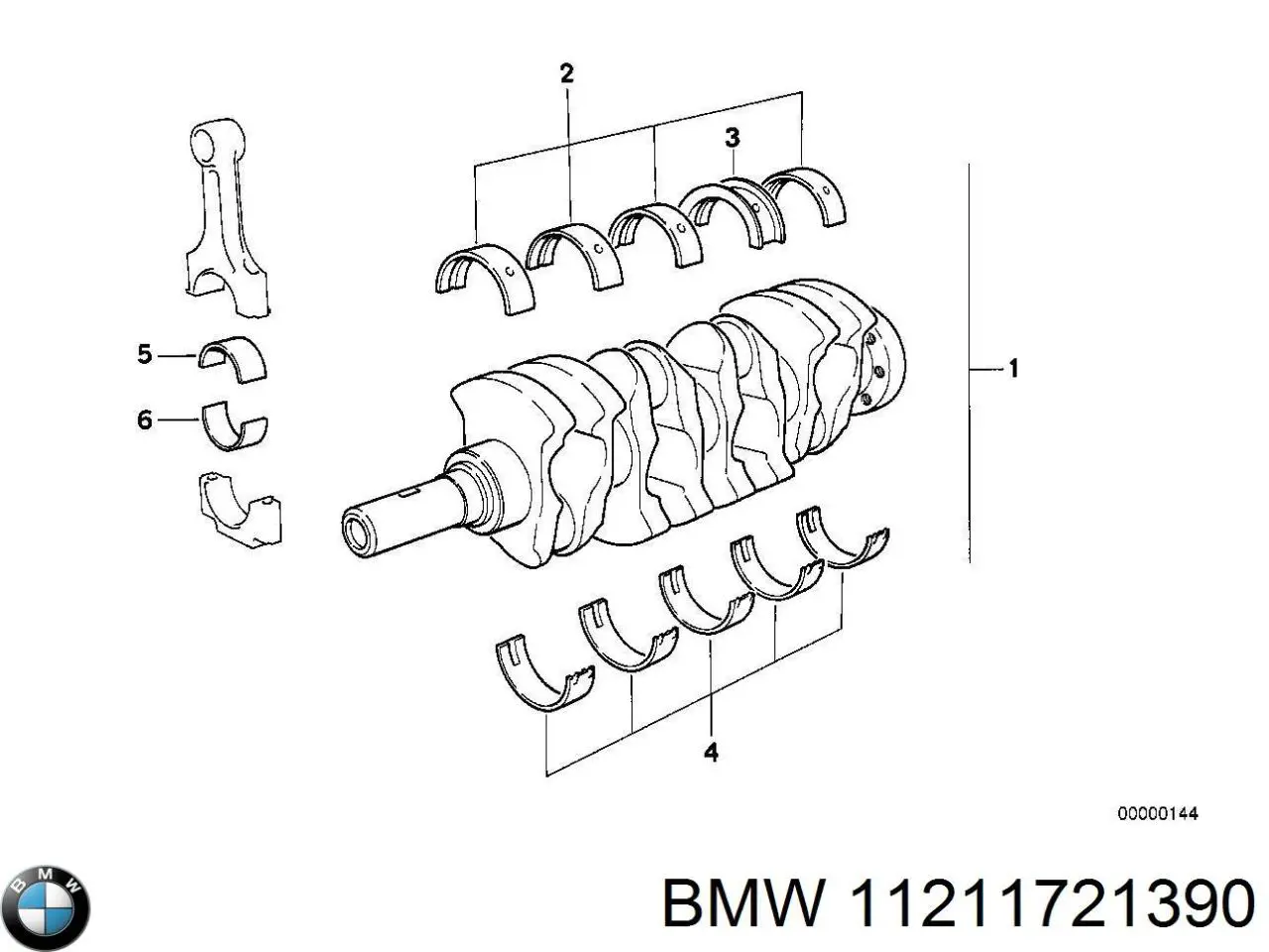 Вал колінчастий і маховик BMW 11211721390 ціна, від 938.39 USD
