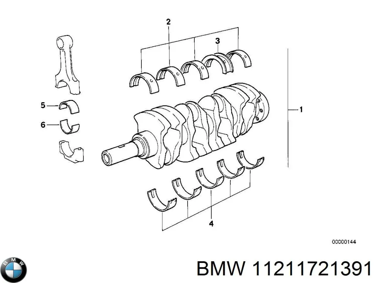 Вал колінчастий і маховик BMW 11211721391 ціна, від 1810.72 USD