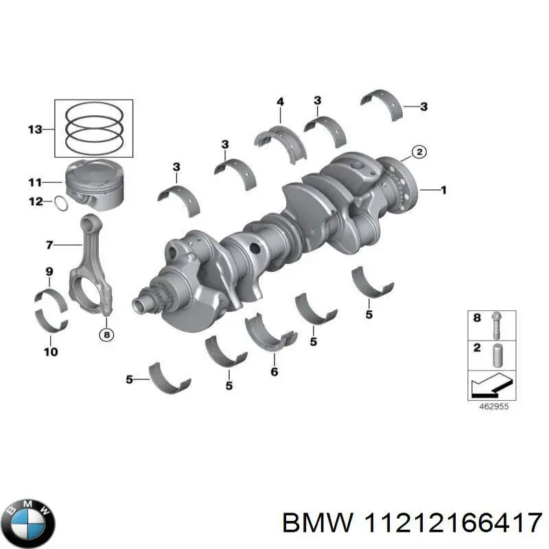Купити 11212166362 BMW Колінвал