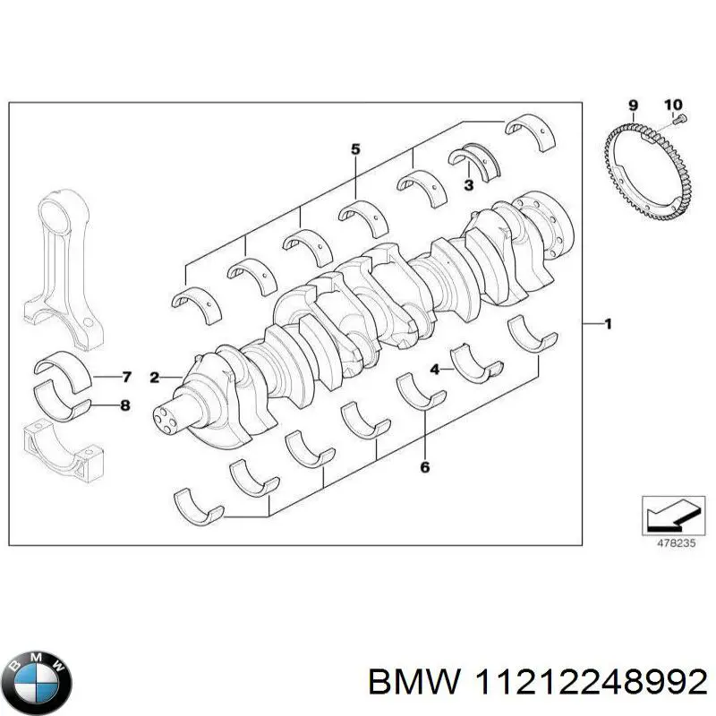 11212248992 BMW Колінвал двигуна