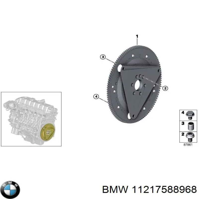 Зубчастий вінець датчика положення колінвала BMW 11217588968 ціна, від 11.46 USD