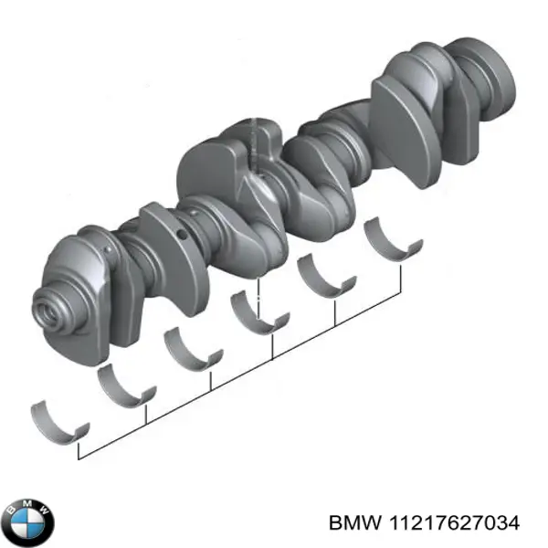 Вкладиші коленвала, корінні, комплект, 1-й ремонт (+0,25) BMW 11217627034 ціна, від 49.28 USD