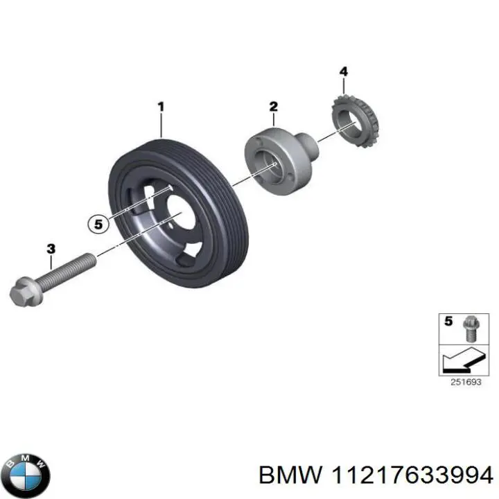 Зірочка приводу коленвала двигуна BMW 11217633994 ціна, від 39.44 USD