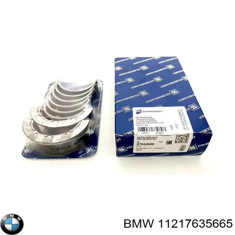 Купити 11217635665 BMW Вкладиші колінвала, шатунні, комплект, 1-й ремонт (+0,25)