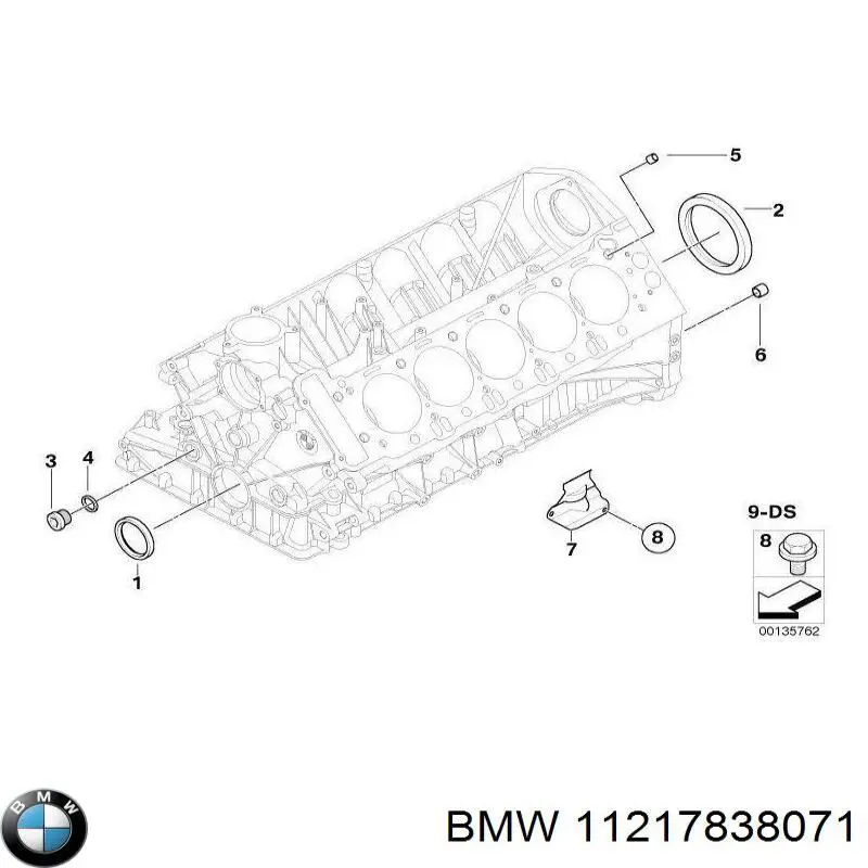 Сальник колінвала двигуна, задній BMW 11217838071 ціна, від 22.06 USD