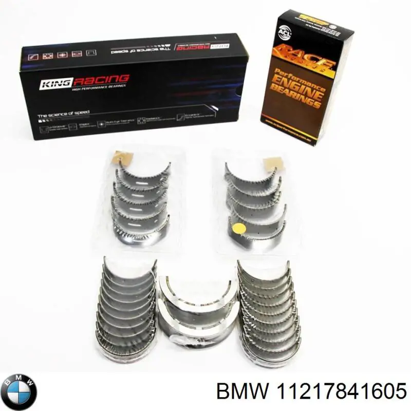 Вкладиші колінвала, корінні, комплект, 1-й ремонт (+0,25) 11217841605 BMW