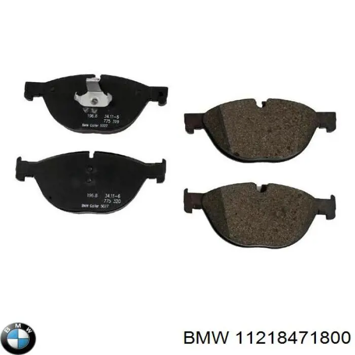 Вкладиші колінвала, корінні, комплект, 1-й ремонт (+0,25) 11218471800 BMW