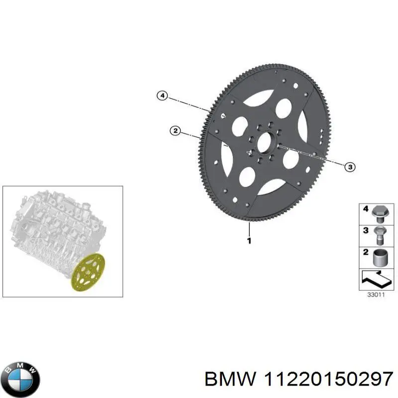 Маховик двигуна BMW 11220150297 ціна, від 27.87 USD