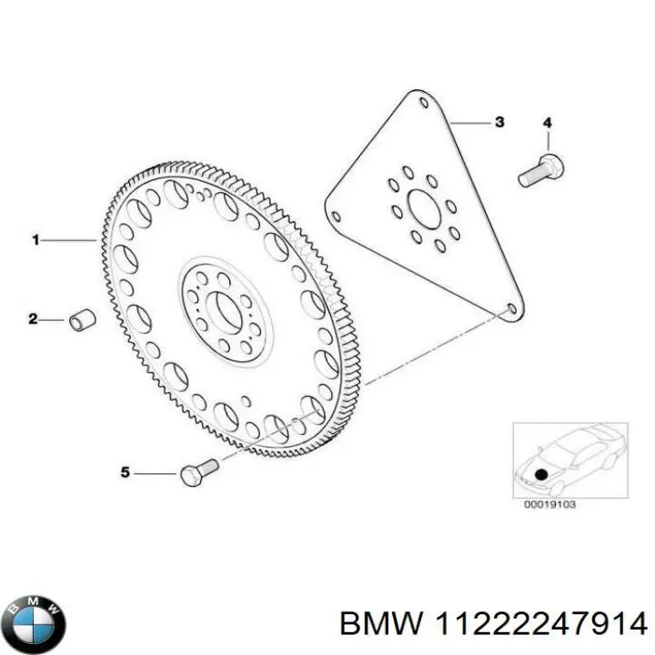 Купити 11222247914 BMW Маховик із зубчастим ободом в зборі