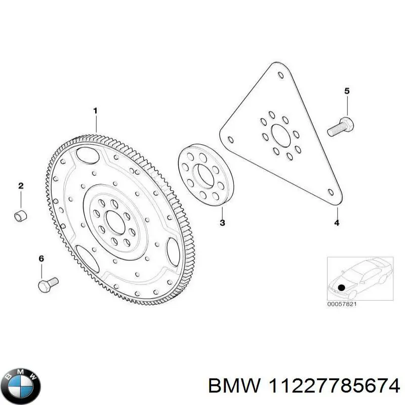 Купити 11227785674 BMW Маховик із зубчастим ободом в зборі