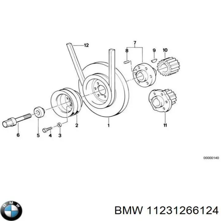 11231266124 BMW ремінь приводний, агрегатів