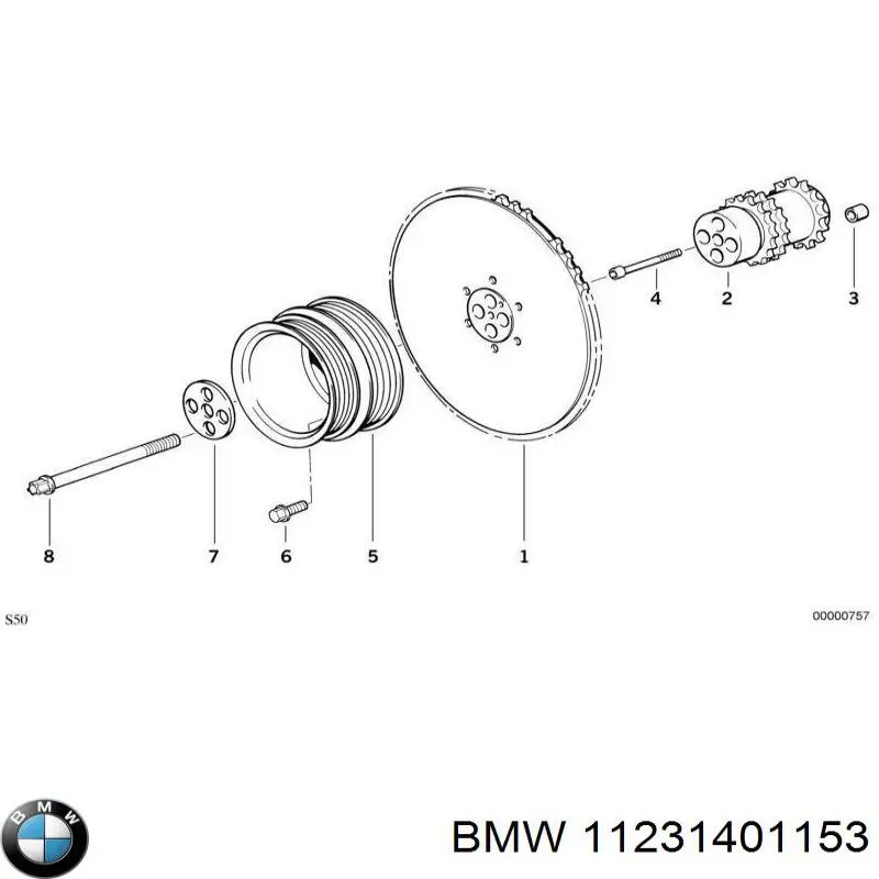 Шків колінвала (демпфер ) BMW 11231401153 ціна, від 508.46 USD