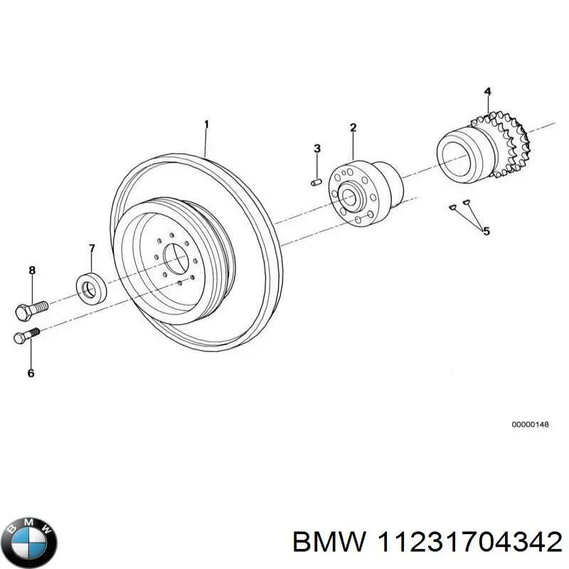 Купити 11231704342 BMW Шків колінчастого вала